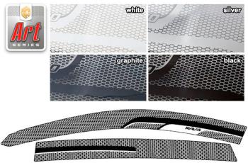 3 099 р. Ветровики дверей Серия Art черная CA Plastic на Toyota Rav4  2013–2015  с доставкой в г. Горно‑Алтайск. Увеличить фотографию 1