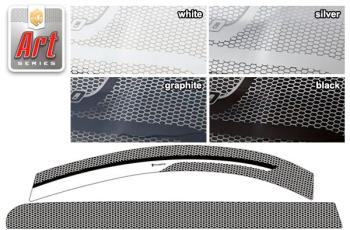 3 299 р. Ветровики дверей Серия Art черная CA Plastic на Toyota Vellfire  2008–2015  с доставкой в г. Горно‑Алтайск. Увеличить фотографию 1
