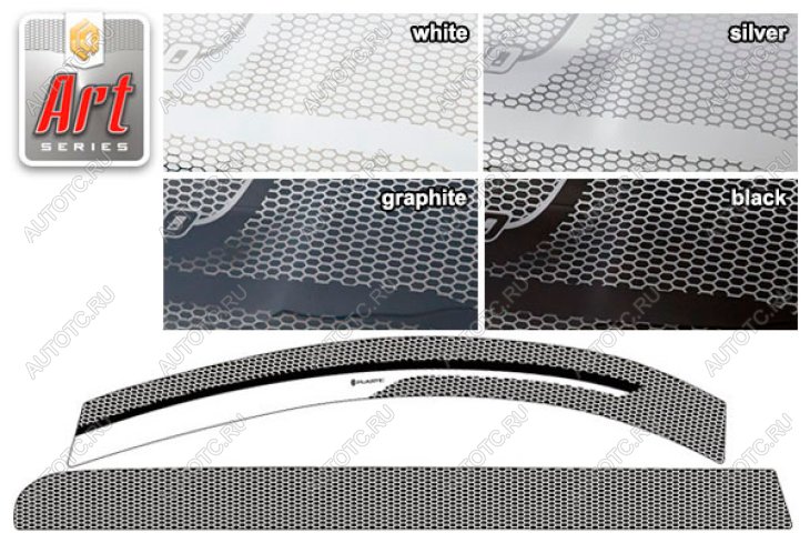 3 299 р. Ветровики дверей Серия Art черная CA Plastic на Toyota Vellfire  2008–2015  с доставкой в г. Горно‑Алтайск
