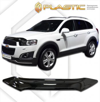 1 999 р. Дефлектор капота CA-Plastic Chevrolet Captiva 1-ый рестайлинг (2011-2013) (classic черный, без надписи)  с доставкой в г. Горно‑Алтайск. Увеличить фотографию 1