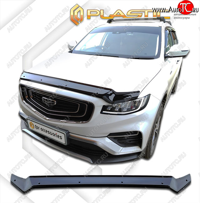 1 989 р. Дефлектор капота CA-Plastic  Geely Atlas Pro  NL3 (2019-2025) (classic черный, без надписи)  с доставкой в г. Горно‑Алтайск