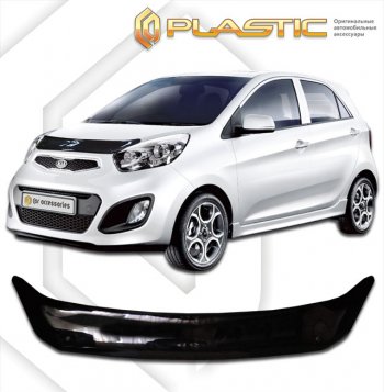 Дефлектор капота CA-Plastic KIA Picanto 2 TA хэтчбэк 3 дв. рестайлинг (2015-2017)