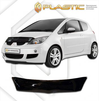 Дефлектор капота CA-Plastic Mitsubishi (Митсубиси) Colt (Кольт) ( Z20, Z30 хэтчбэк 3 дв.,  Z30) (2008-2012) Z20, Z30 хэтчбэк 3 дв., Z30 рестайлинг, хэтчбэк 5 дв. рестайлинг