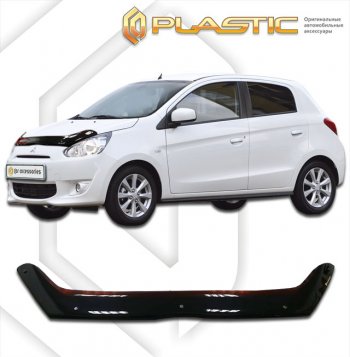 Дефлектор капота CA-Plastic Mitsubishi (Митсубиси) Mirage (Мираж)  A03A (2012-2015) A03A хэтчбэк 5 дв. дорестайлинг