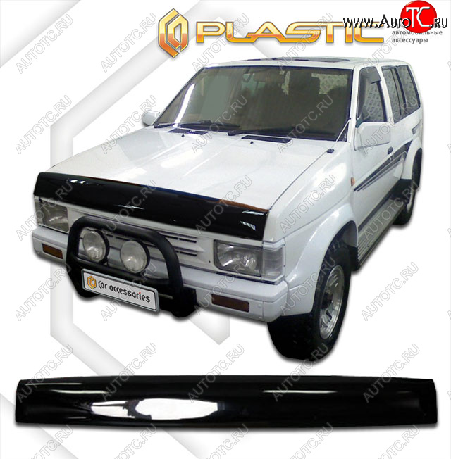 2 079 р. Дефлектор капота CA-Plastic  Nissan Terrano  WD21 (1985-1995) дорестайлинг (classic черный, без надписи)  с доставкой в г. Горно‑Алтайск