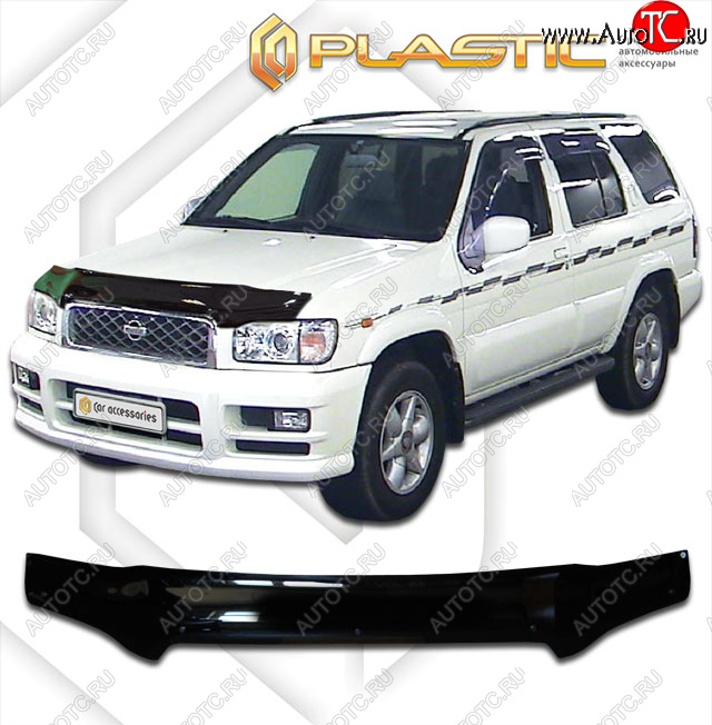 2 199 р. Дефлектор капота CA-Plastic  Nissan Terrano2  R50 (1999-2002) рестайлинг (classic черный, без надписи)  с доставкой в г. Горно‑Алтайск