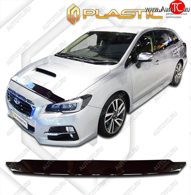 1 899 р. Дефлектор капота CA-Plastic  Subaru Levorg  VM универсал (2017-2020) рестайлинг (classic черный, без надписи)  с доставкой в г. Горно‑Алтайск