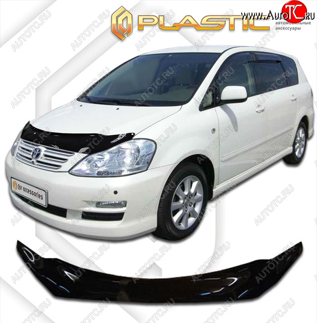 2 079 р. Дефлектор капота CA-Plastic  Toyota Ipsum  ACM20 (2003-2009) рестайлинг (classic черный, без надписи)  с доставкой в г. Горно‑Алтайск