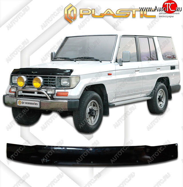 2 099 р. Дефлектор капота CA-Plastic  Toyota Land Cruiser  J70 (1994-2004) 5 дв. 1-ый рестайлинг, 5 дв. 2-ой рестайлинг (classic черный, без надписи)  с доставкой в г. Горно‑Алтайск