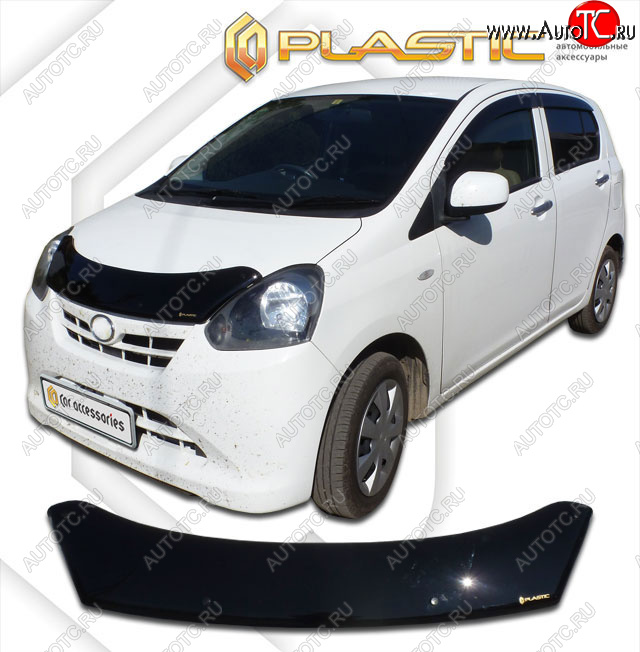 1 999 р. Дефлектор капота (Япония) CA-Plastic  Toyota Pixis Epoch  LA300A, LA310A  (2012-2013) хэтчбек 5 дв. дорестайлинг (classic черный, без надписи)  с доставкой в г. Горно‑Алтайск