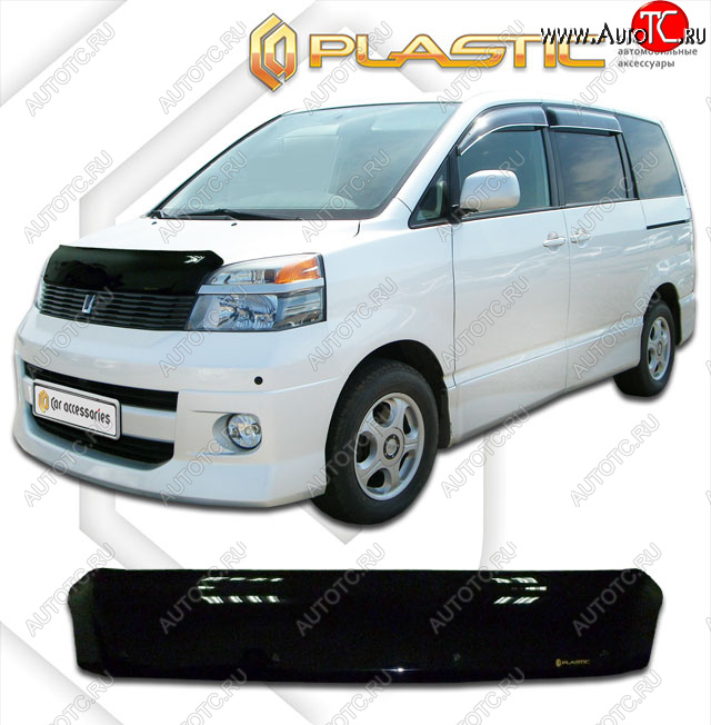 1 999 р. Дефлектор капота CA-Plastic  Toyota Voxy  минивэн (2001-2007) R60 дорестайлинг, R60 рестайлинг (classic черный, без надписи)  с доставкой в г. Горно‑Алтайск