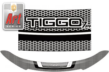 Дефлектор капота CA-Plastic Chery (Черри) Tiggo 7 PRO (Тиго) (2019-2024)