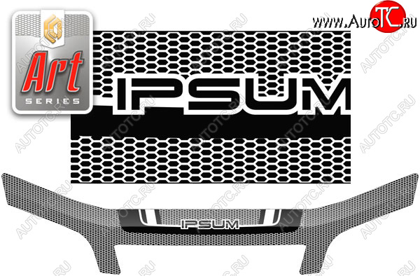 2 369 р. Дефлектор капота CA-Plastic  Toyota Ipsum  SXM10 (1998-2001) рестайлинг (серия ART графит)  с доставкой в г. Горно‑Алтайск