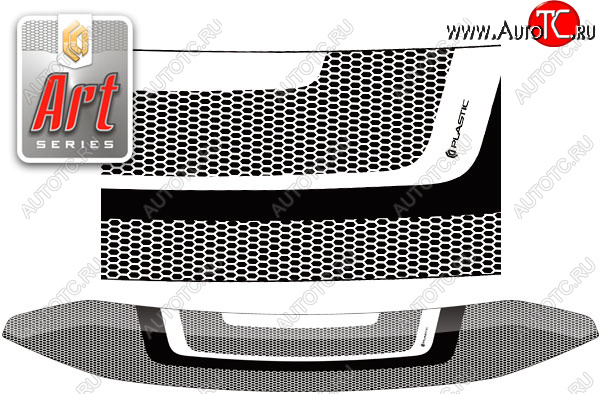 1 999 р. Дефлектор капота CA-Plastic  Volkswagen Multivan  T5 (2009-2015) рестайлинг (серия ART белая)  с доставкой в г. Горно‑Алтайск