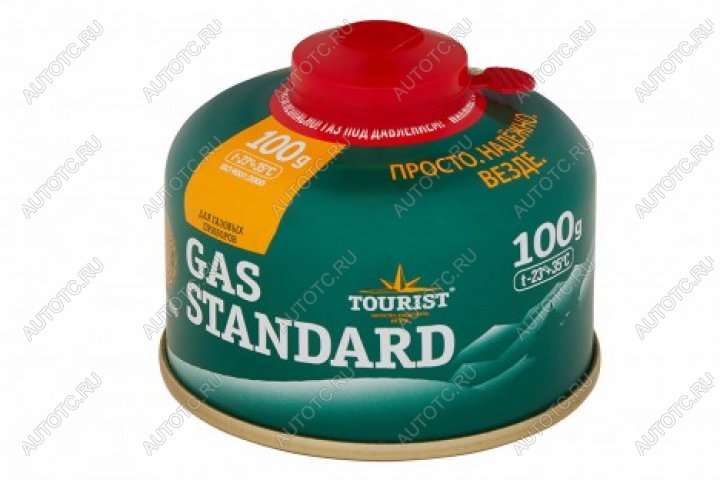 259 р. Баллон газовый резьбовой TOURIST STANDARD для портативных приборов 100 г. TOURIST tbr-100  с доставкой в г. Горно‑Алтайск