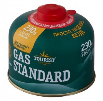 Баллон газовый резьбовой TOURIST STANDARD для портативных приборов 230 г. TOURIST tbr-230