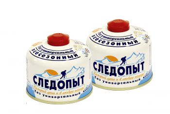 839 р. Баллон газовый резьбовой СЛЕДОПЫТ 230 гр., всесезонный, комплект 2 шт. СЛЕДОПЫТ pf-fg-230-set2  с доставкой в г. Горно‑Алтайск. Увеличить фотографию 1