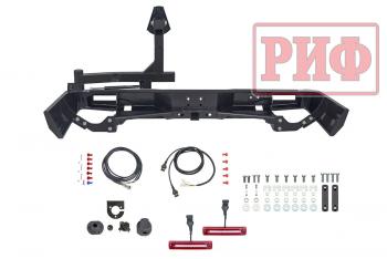 114 109 р. Бампер РИФ силовой задний Toyota Land Cruiser 76 2007+ с квадратом под фаркоп, калиткой и фонарями РИФ rif076-21125  с доставкой в г. Горно‑Алтайск. Увеличить фотографию 8