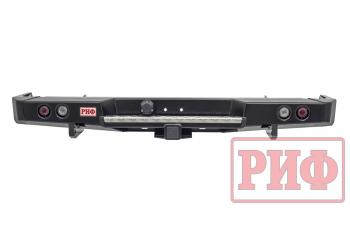 75 709 р. Бампер РИФ силовой задний Toyota Land Cruiser 78 2007+ с квадратом под фаркоп и фонарями РИФ rif078-21150  с доставкой в г. Горно‑Алтайск. Увеличить фотографию 3