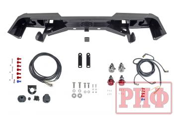75 709 р. Бампер РИФ силовой задний Toyota Land Cruiser 78 2007+ с квадратом под фаркоп и фонарями РИФ rif078-21150  с доставкой в г. Горно‑Алтайск. Увеличить фотографию 2