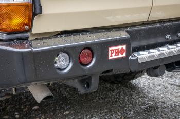 100 649 р. Бампер РИФ силовой задний Toyota Land Cruiser 78 2007+ с квадратом под фаркоп, калиткой и фонарями РИФ rif078-21125  с доставкой в г. Горно‑Алтайск. Увеличить фотографию 6