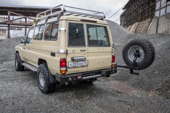 100 649 р. Бампер РИФ силовой задний Toyota Land Cruiser 78 2007+ с квадратом под фаркоп, калиткой и фонарями РИФ rif078-21125  с доставкой в г. Горно‑Алтайск. Увеличить фотографию 4
