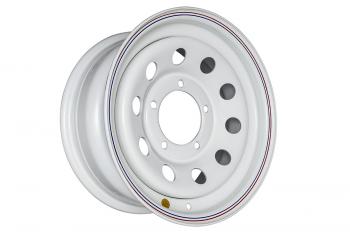 5 699 р. Диск усиленный УАЗ стальной белый 5x139,7 7xR15 d110 ET+25 OFF-ROAD Wheels 1570-53910wh-25  с доставкой в г. Горно‑Алтайск. Увеличить фотографию 1