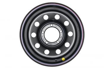6 759 р. Диск усиленный УАЗ стальной черный 5x139,7 7xR16 d110 ET+15 OFF-ROAD Wheels 1670-53910bl-15  с доставкой в г. Горно‑Алтайск. Увеличить фотографию 2