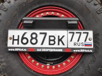 93 329 р. Калитка РИФ с фаркопом в штатный бампер Toyota Land Cruiser 200 2008-2015 под нештатное колесо, с подсветкой номера РИФ rif200-80000  с доставкой в г. Горно‑Алтайск. Увеличить фотографию 9