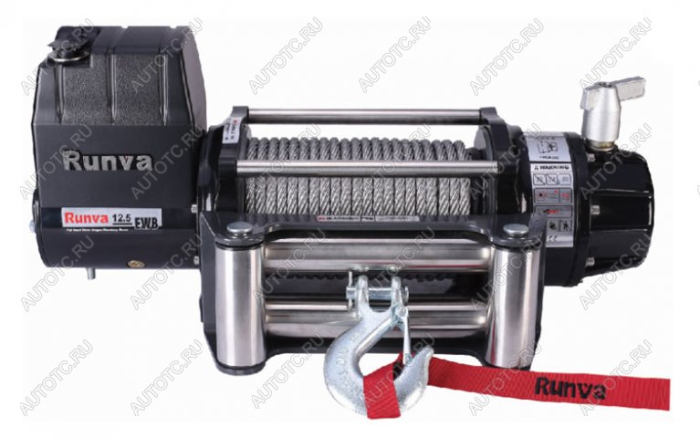 78 869 р. Лебёдка автомобильная электрическая 12V Runva 12500 lbs 5670 кг влагозащищенная, стальной трос RUNVA ewb12500u  с доставкой в г. Горно‑Алтайск