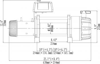 163 889 р. Лебёдка автомобильная электрическая 12V Runva 20000 lbs влагозащищенная, синтетический трос RUNVA ewb20000ssr  с доставкой в г. Горно‑Алтайск. Увеличить фотографию 3