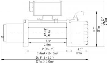 55 629 р. Лебёдка автомобильная электрическая 12V Runva 6000 lbs 2722 кг (синтетический трос) RUNVA ewx6000sr  с доставкой в г. Горно‑Алтайск. Увеличить фотографию 3