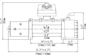 58 229 р. Лебёдка автомобильная электрическая 12V Runva 8000 lbs 3629 кг RUNVA ewx8000s  с доставкой в г. Горно‑Алтайск. Увеличить фотографию 2