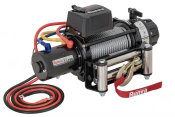 92 859 р. Лебёдка автомобильная электрическая 12V Runva 9500 lbs 4350 кг влагозащищенная, стальной трос RUNVA ewb9500s  с доставкой в г. Горно‑Алтайск. Увеличить фотографию 2
