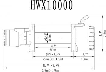 80 069 р. Лебёдка гидравлическая Runva 10000 lbs 4536 кг RUNVA hwx10000a  с доставкой в г. Горно‑Алтайск. Увеличить фотографию 2