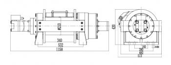 573 209 р. Лебёдка гидравлическая Runva 44000 lbs (20000 кг) RUNVA hwe200  с доставкой в г. Горно‑Алтайск. Увеличить фотографию 2