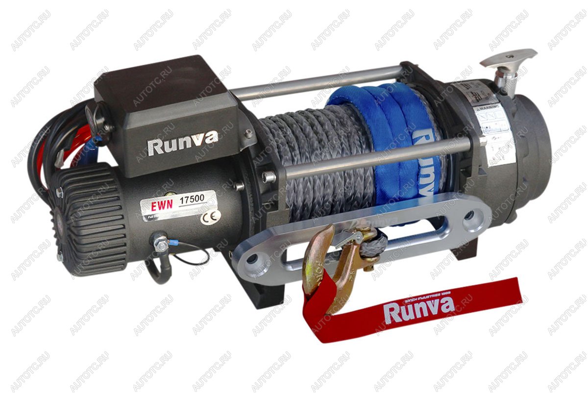 106 449 р. Лебёдка электрическая (индустр.) 12V Runva 17500 lbs 7960 кг синтетический трос RUNVA ewn17500usr  с доставкой в г. Горно‑Алтайск