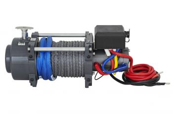102 429 р. Лебёдка электрическая (индустр.) 24V Runva 15000 lbs 6800 кг синтетический трос RUNVA ewn15000usr24v  с доставкой в г. Горно‑Алтайск. Увеличить фотографию 4