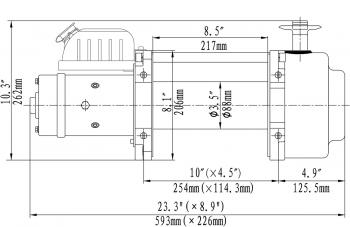 102 429 р. Лебёдка электрическая (индустр.) 24V Runva 15000 lbs 6800 кг синтетический трос RUNVA ewn15000usr24v  с доставкой в г. Горно‑Алтайск. Увеличить фотографию 9