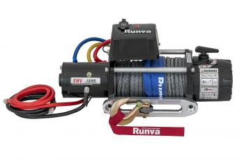 93 999 р. Лебёдка электрическая 12V Runva 12500 lbs 5670 кг (синтетический трос) RUNVA ewv12500ssr  с доставкой в г. Горно‑Алтайск. Увеличить фотографию 8