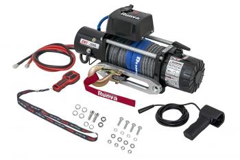 93 999 р. Лебёдка электрическая 12V Runva 12500 lbs 5670 кг (синтетический трос) RUNVA ewv12500ssr  с доставкой в г. Горно‑Алтайск. Увеличить фотографию 2