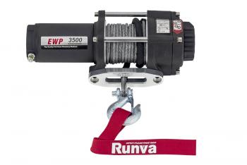 20 949 р. Лебёдка электрическая 12V Runva 3500A lbs 1588 кг (синтетический трос) RUNVA ewp3500asr  с доставкой в г. Горно‑Алтайск. Увеличить фотографию 14