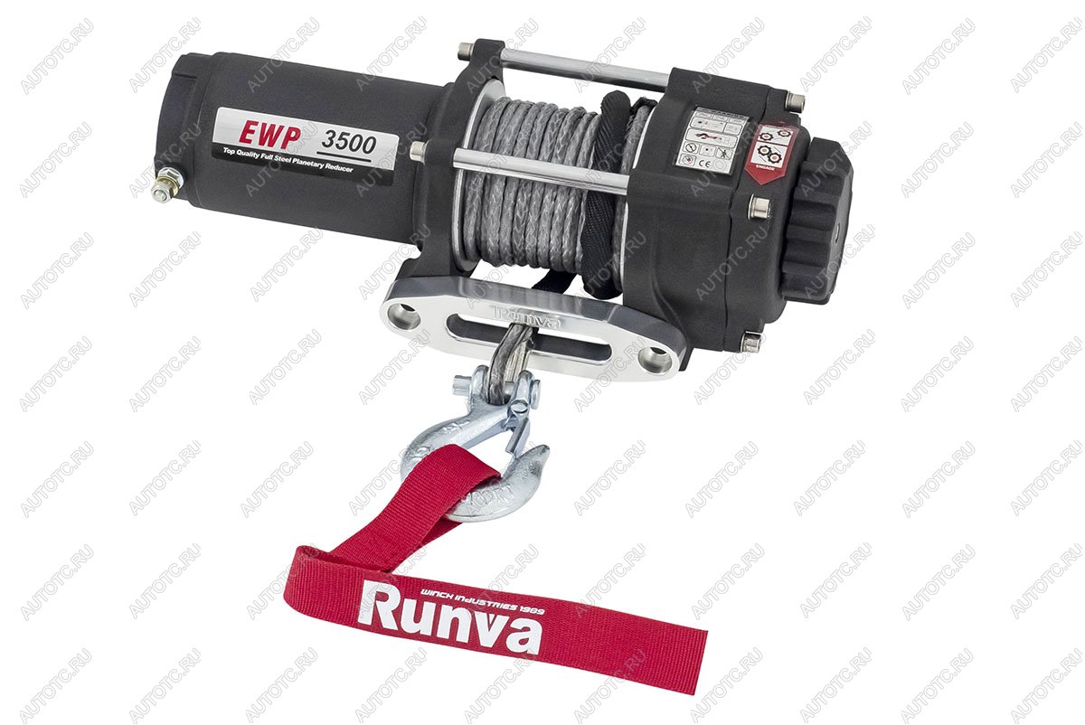 20 949 р. Лебёдка электрическая 12V Runva 3500A lbs 1588 кг (синтетический трос) RUNVA ewp3500asr  с доставкой в г. Горно‑Алтайск