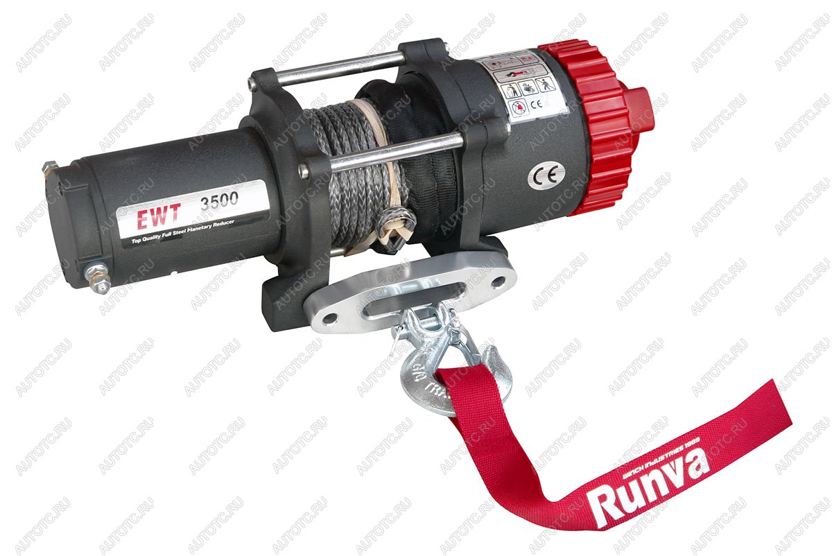 30 599 р. Лебёдка электрическая 12V Runva 3500A lbs 1588 кг (синтетический трос) RUNVA ewt3500asr  с доставкой в г. Горно‑Алтайск