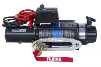 93 329 р. Лебёдка электрическая 24V Runva 12500 lbs 5670 кг (влагозащищенная) синтетический трос RUNVA ewb12500ssr24v  с доставкой в г. Горно‑Алтайск. Увеличить фотографию 4