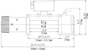 63 759 р. Лебёдка электрическая высокоскоростная 12V Runva 9500 lbs 4350 кг (синтетический трос) RUNVA ewxc9500ssr  с доставкой в г. Горно‑Алтайск. Увеличить фотографию 2