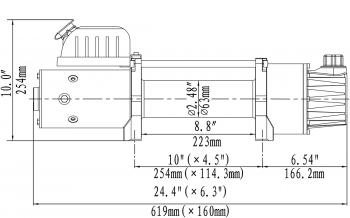 54 939 р. Лебёдка электрическая двухскоростная 12V Runva 10000 lbs 4500 кг RUNVA ewd10000u  с доставкой в г. Горно‑Алтайск. Увеличить фотографию 4