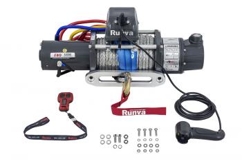 65 479 р. Лебёдка электрическая двухскоростная 12V Runva 10000 lbs 4500 кг (синтетический трос) RUNVA ewd10000ssr  с доставкой в г. Горно‑Алтайск. Увеличить фотографию 2