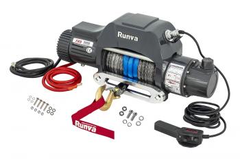 96 739 р. Лебёдка электрическая двухскоростная 12V Runva 10000 lbs 4500 кг (синтетический трос) RUNVA ewd10000sr  с доставкой в г. Горно‑Алтайск. Увеличить фотографию 2