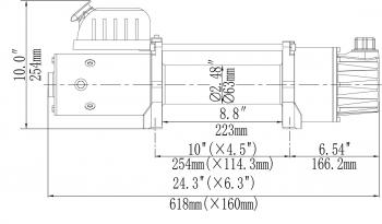 63 229 р. Лебёдка электрическая двухскоростная 12V Runva 8000 lbs 3629 кг RUNVA ewd8000u  с доставкой в г. Горно‑Алтайск. Увеличить фотографию 2